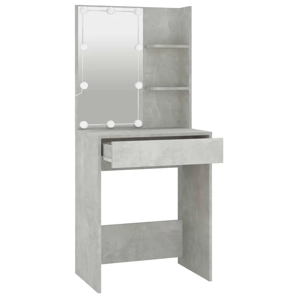 LED Mirror Dressing Table with Ample Storage