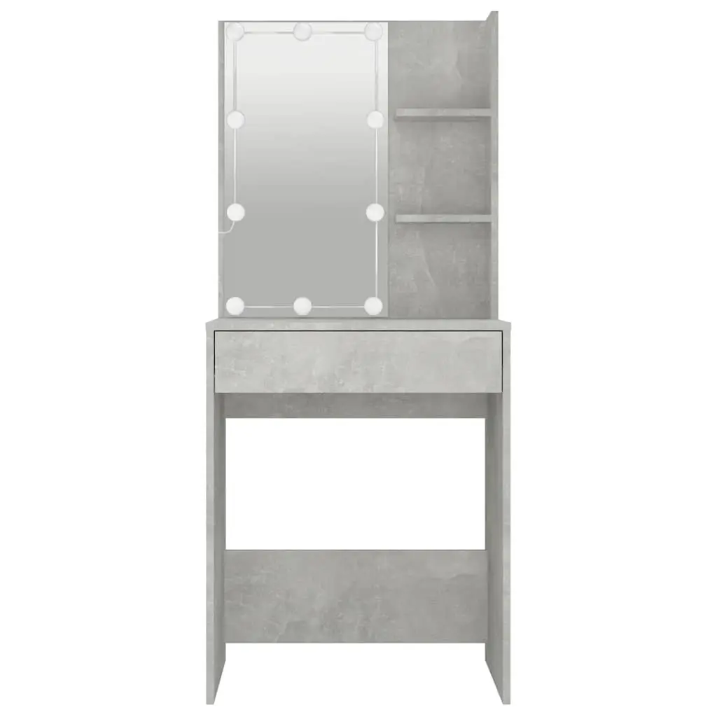 LED Mirror Dressing Table with Ample Storage