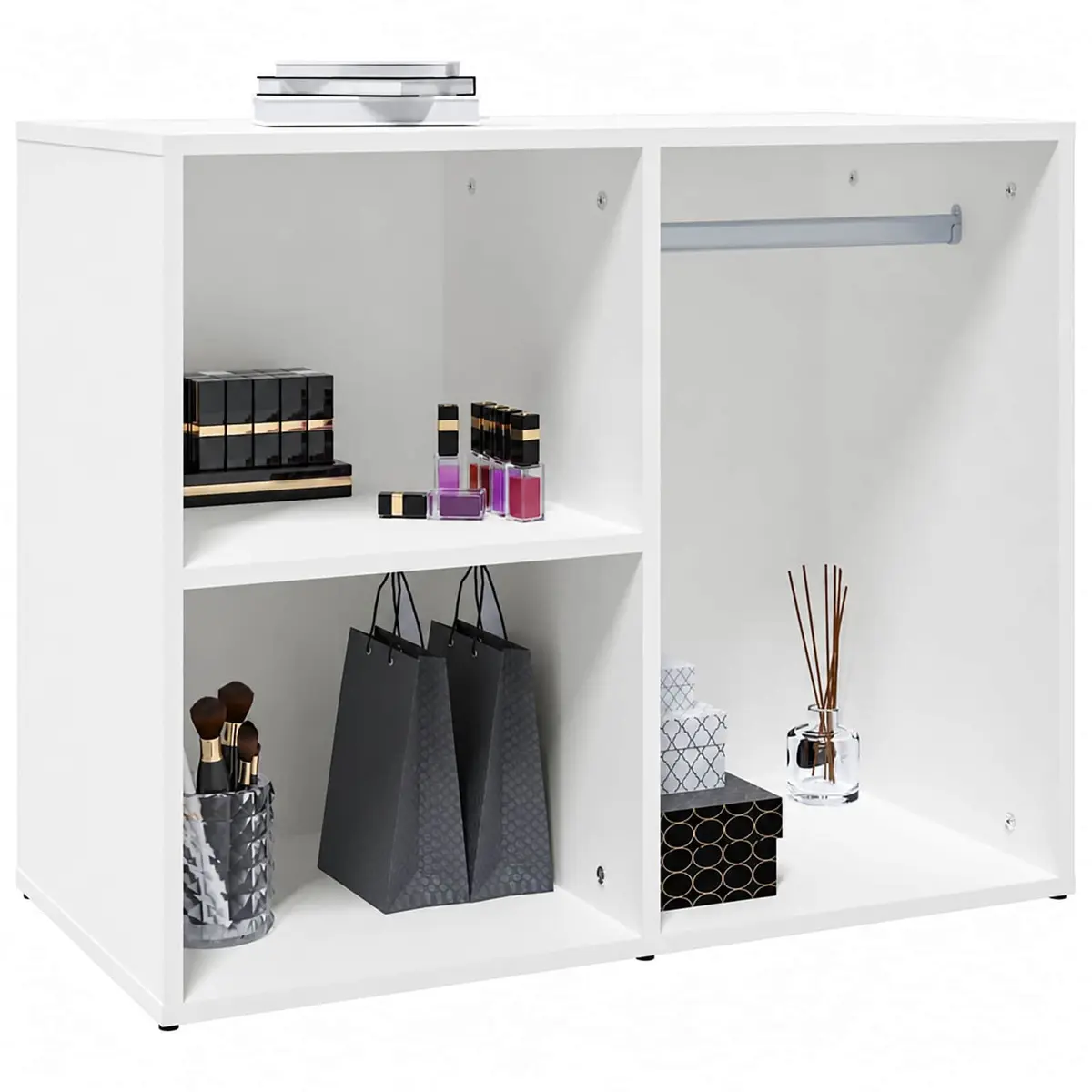 Dressing Cabinet Makeup Organizer Engineered Wood 80x40x65cm White