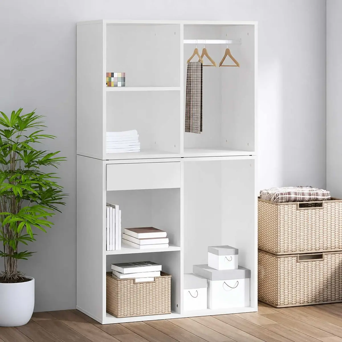 Dressing Cabinet Makeup Organizer Engineered Wood 80x40x65cm White