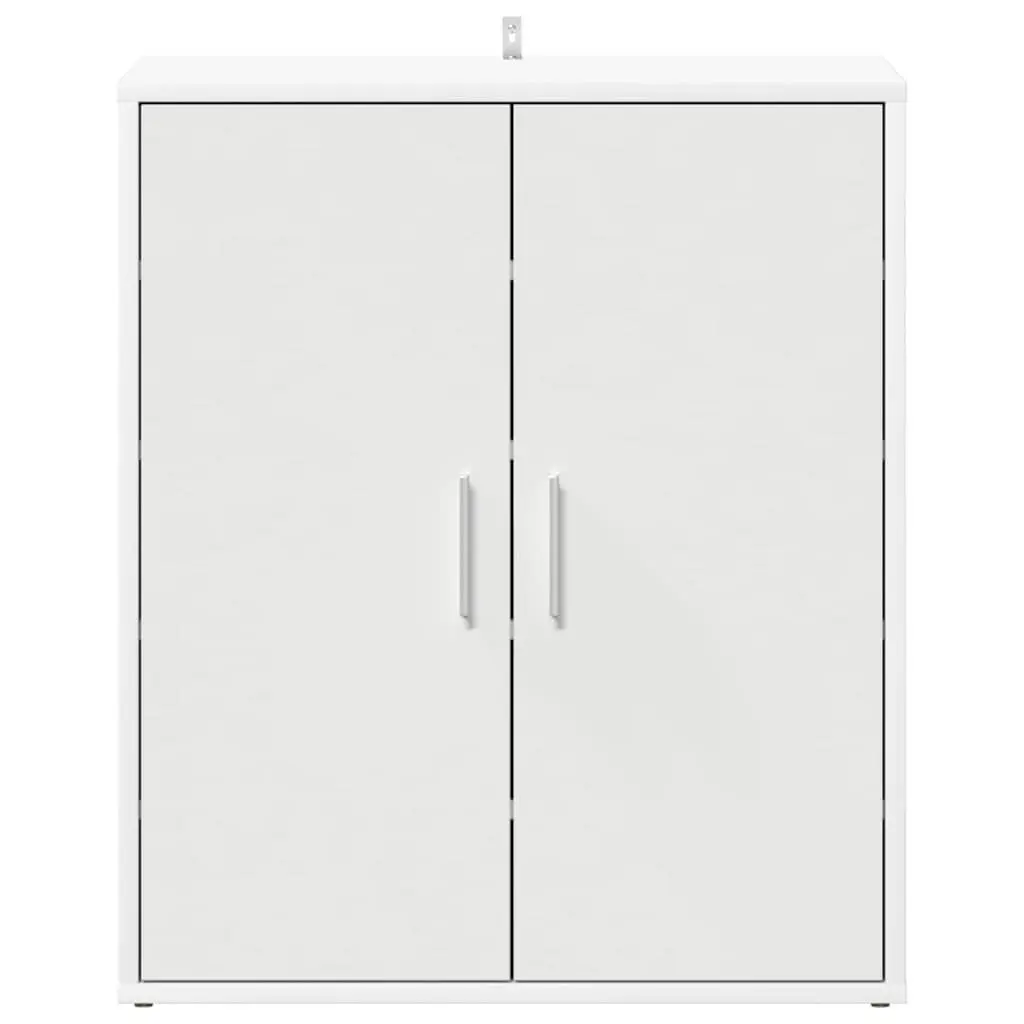 Shoe Cabinet Storage Organiser 60x35x70cm White Engineered Wood 5 Shelves