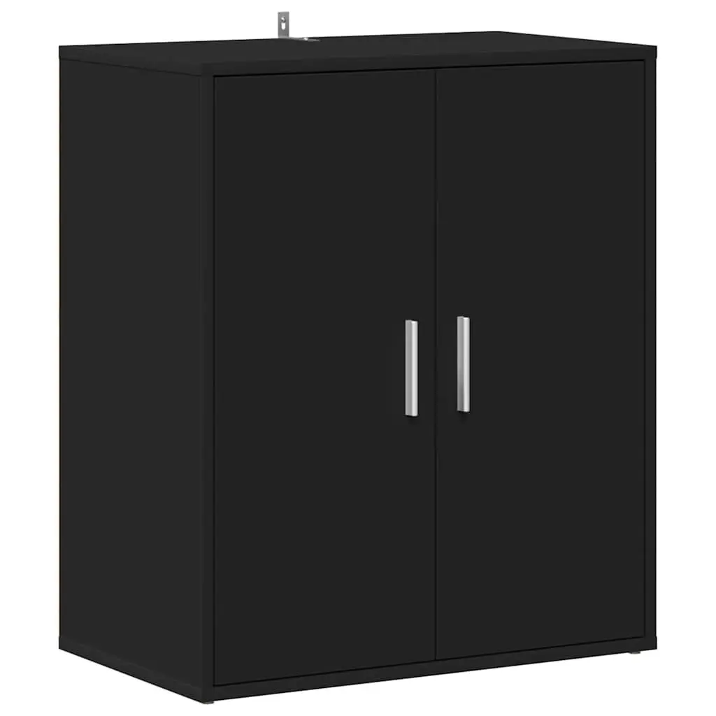 Shoe Storage Cabinet Black 5 Shelf Organiser Engineered Wood for Hallway or Bedroom
