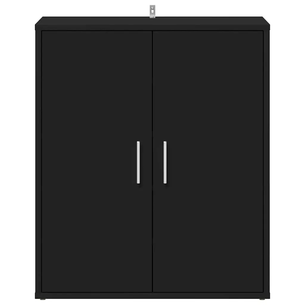 Shoe Storage Cabinet Black 5 Shelf Organiser Engineered Wood for Hallway or Bedroom