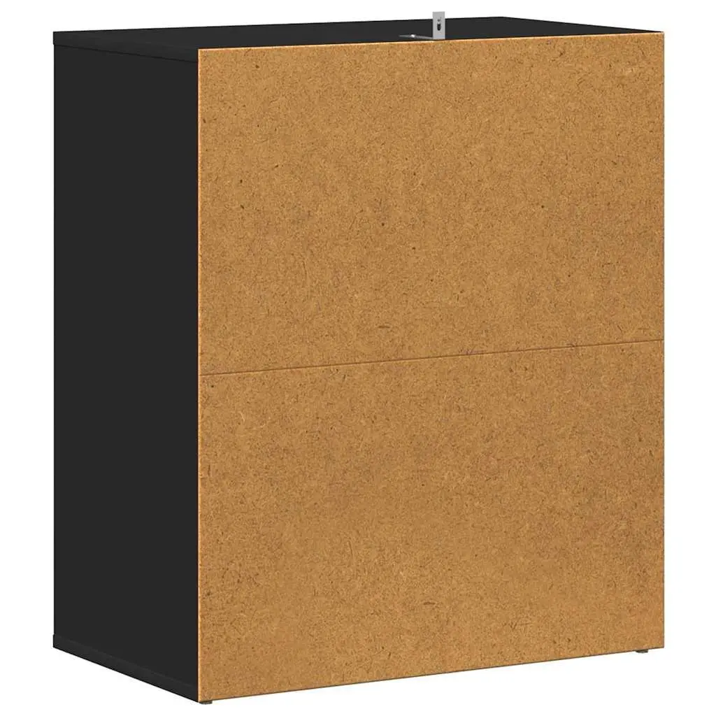 Shoe Storage Cabinet Black 5 Shelf Organiser Engineered Wood for Hallway or Bedroom