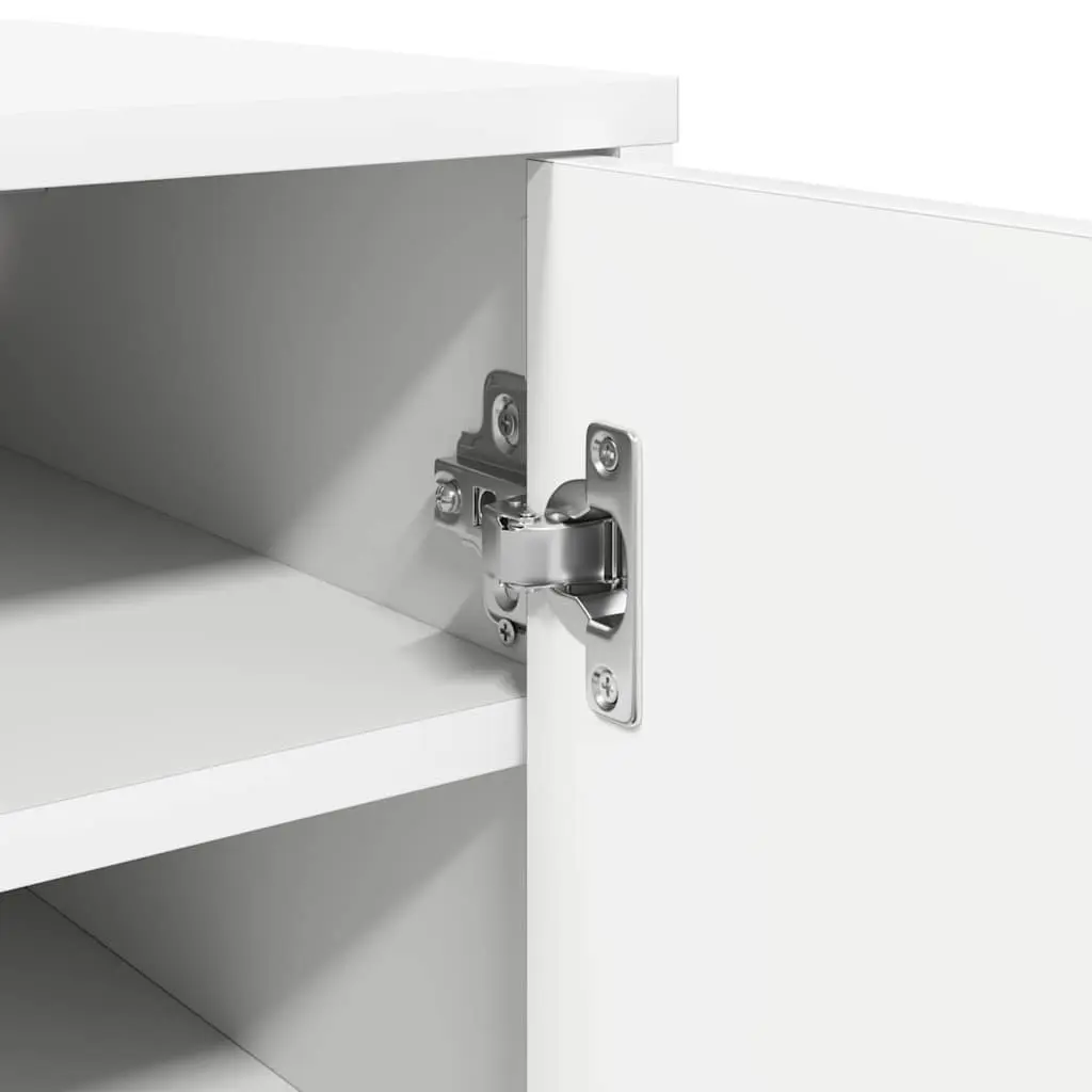 Shoe Cabinet White Storage Organiser 6 Shelves Tall Wardrobe Rack Unit