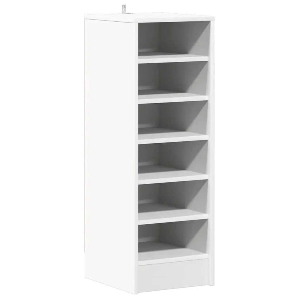 Shoe Cabinet Storage Organiser 6 Compartments Bedroom Hallway White
