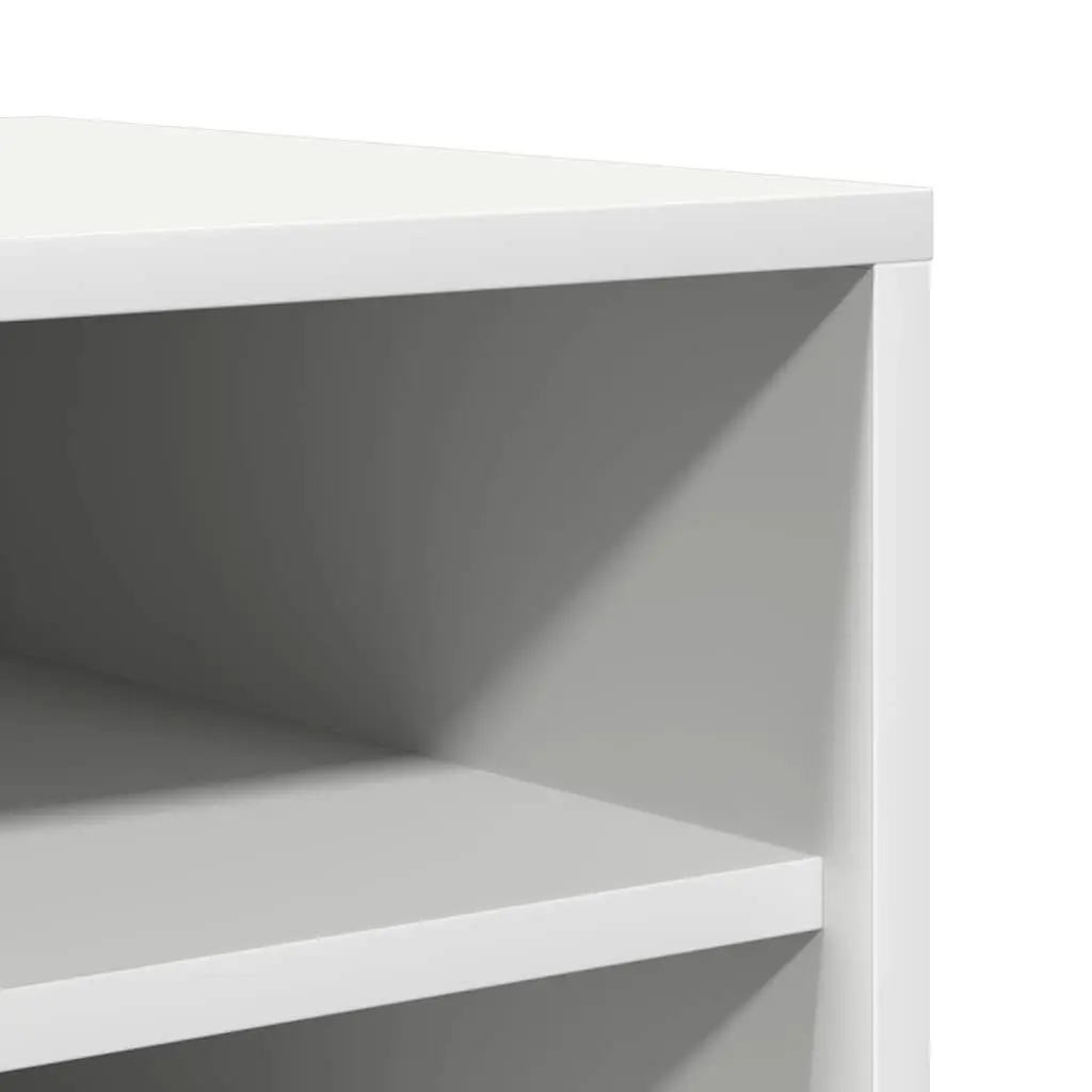 Shoe Cabinet Storage Organiser 6 Compartments Bedroom Hallway White
