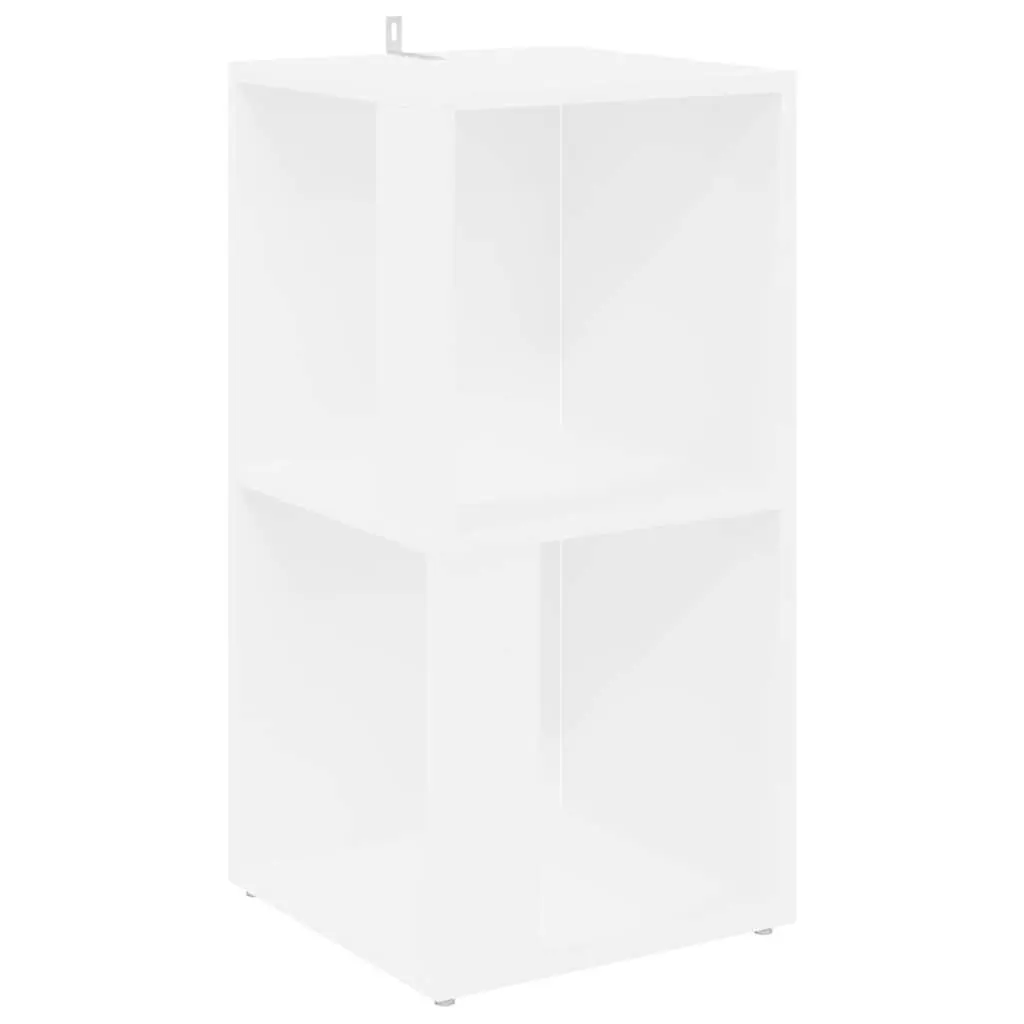 Corner Storage Cabinet White Engineered Wood Shelf Unit 33 x 33 x 67 cm