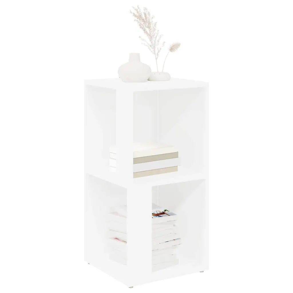 Corner Storage Cabinet White Engineered Wood Shelf Unit 33 x 33 x 67 cm
