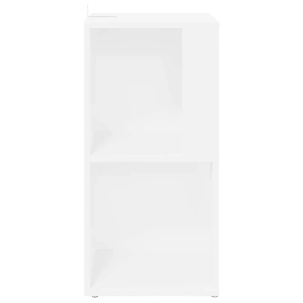 Corner Storage Cabinet White Engineered Wood Shelf Unit 33 x 33 x 67 cm