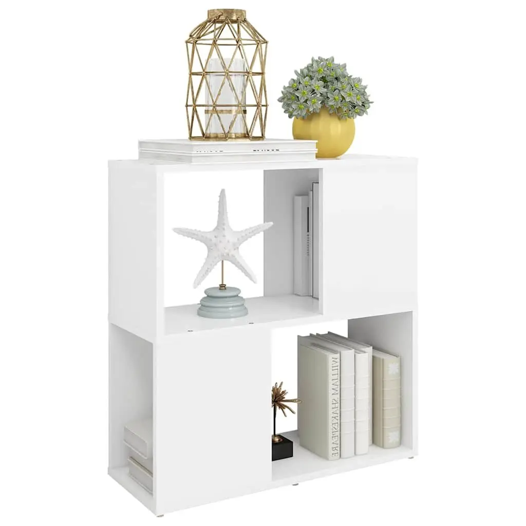 White Book Cabinet 2-Tier Shelving Unit Storage Organiser Home Decor Furniture
