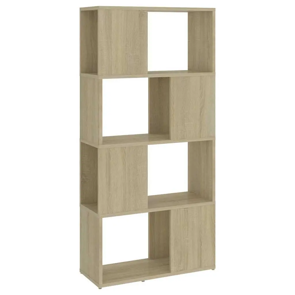 Bookcase Room Divider Storage Shelving 60x24x124.5cm Sonoma Oak