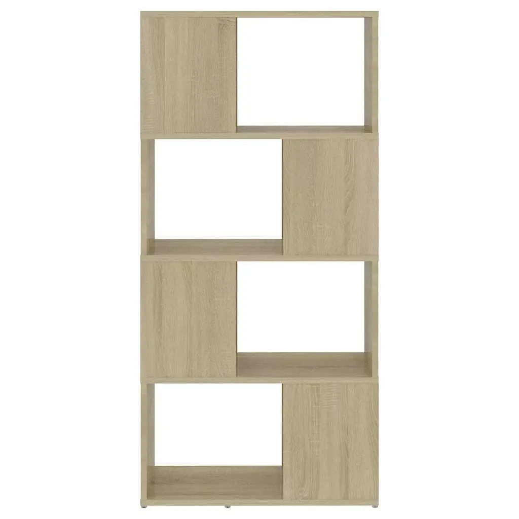 Bookcase Room Divider Storage Shelving 60x24x124.5cm Sonoma Oak