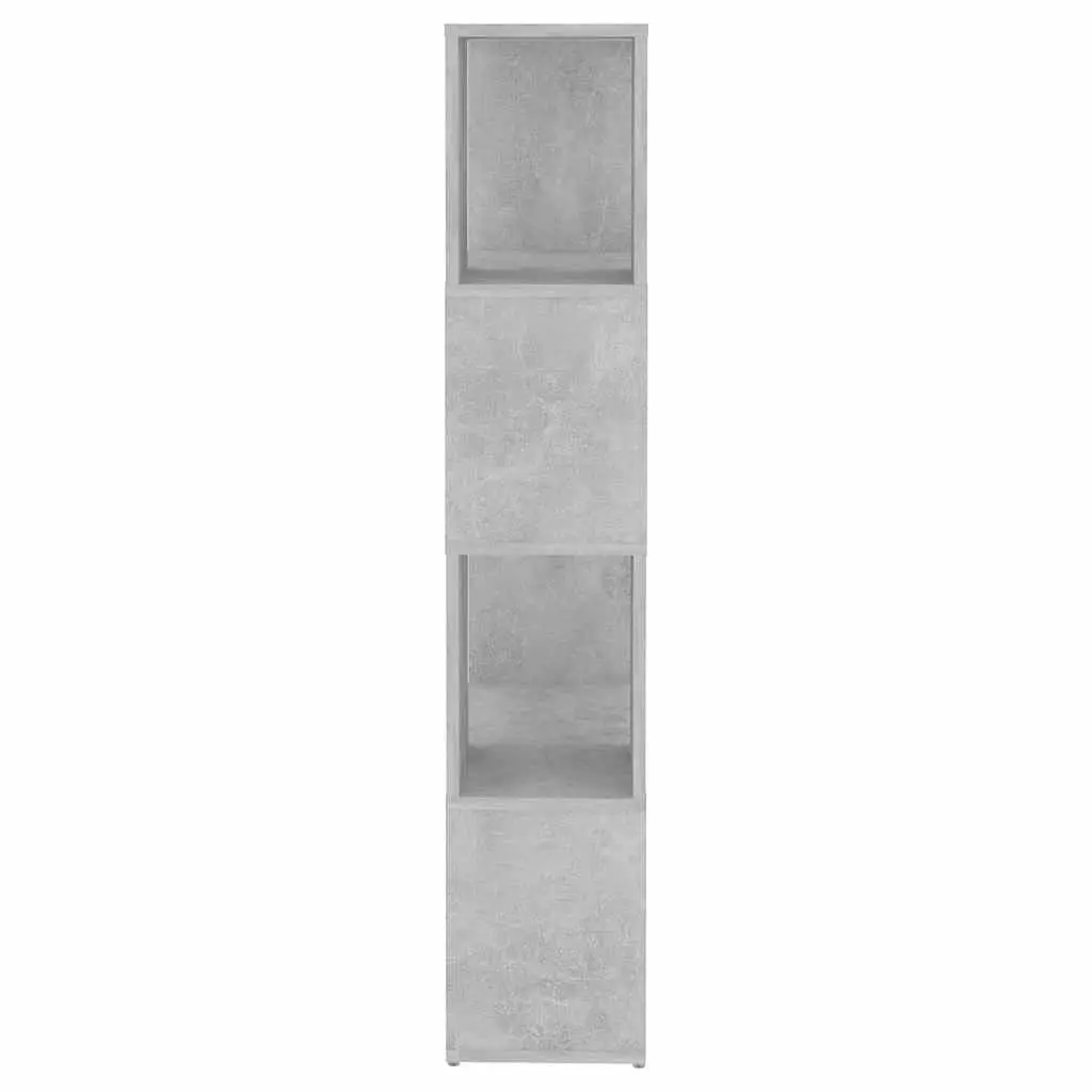 Book Cabinet Room Divider Storage Organizer 4 Compartment Grey