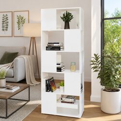 White Open Shelving Bookcase Offering Practical Value