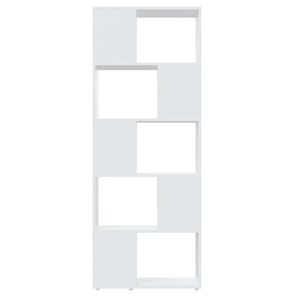 Book Cabinet Room Divider Open Shelving Display Organizer Storage Bookcase 60W x 24D x 155H cm White