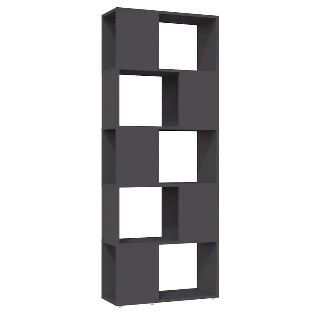 Book Cabinet Room Divider Grey Open Shelving Unit Storage Organiser Furniture