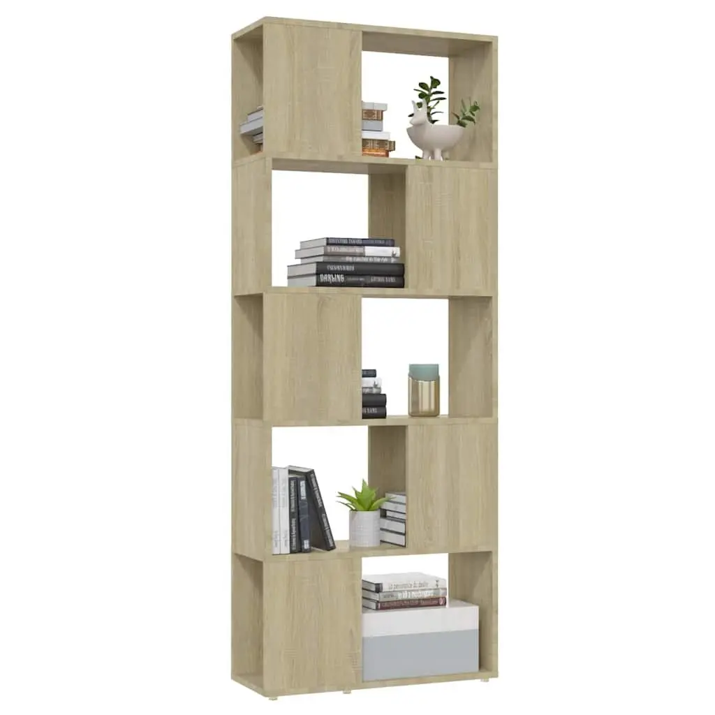 Book Cabinet Room Divider Open Shelf Storage Unit 60x24x155 cm Brown