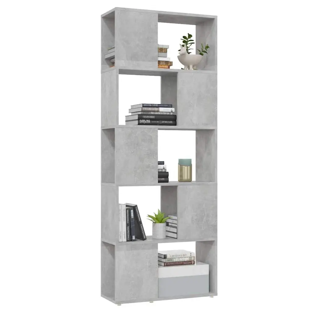 Grey Bookcase with Open Shelving