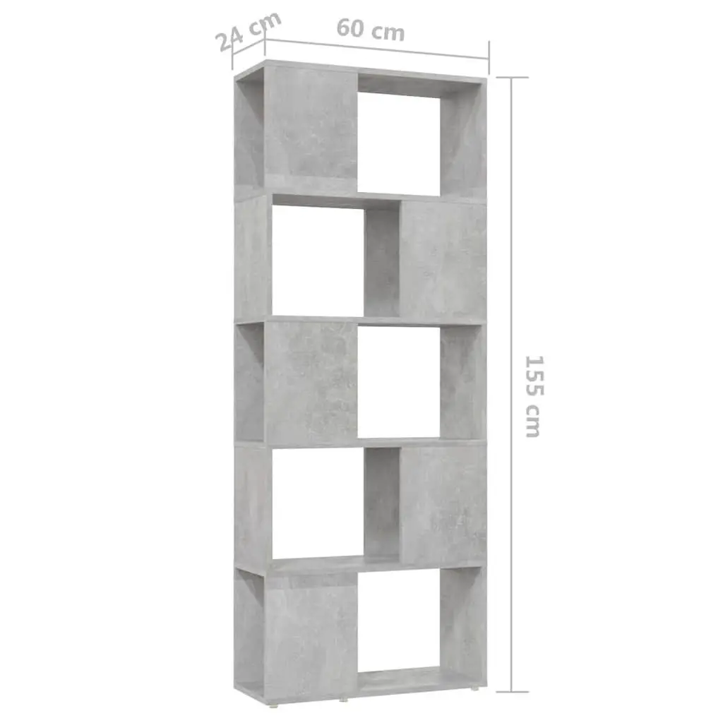 Grey Bookcase with Open Shelving