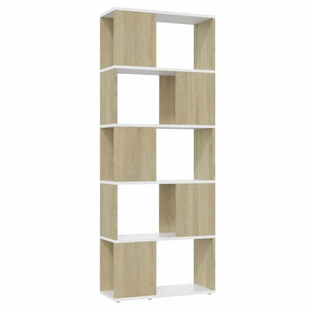 White Book Cabinet with Ample Open Storage