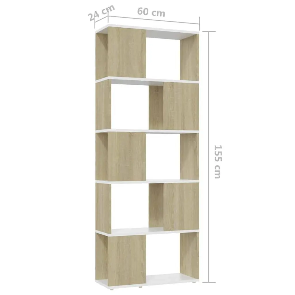 White Book Cabinet with Ample Open Storage