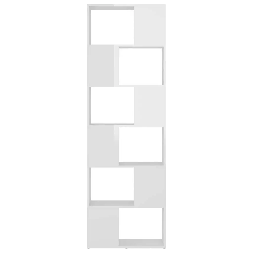 White Book Cabinet Room Divider with Storage