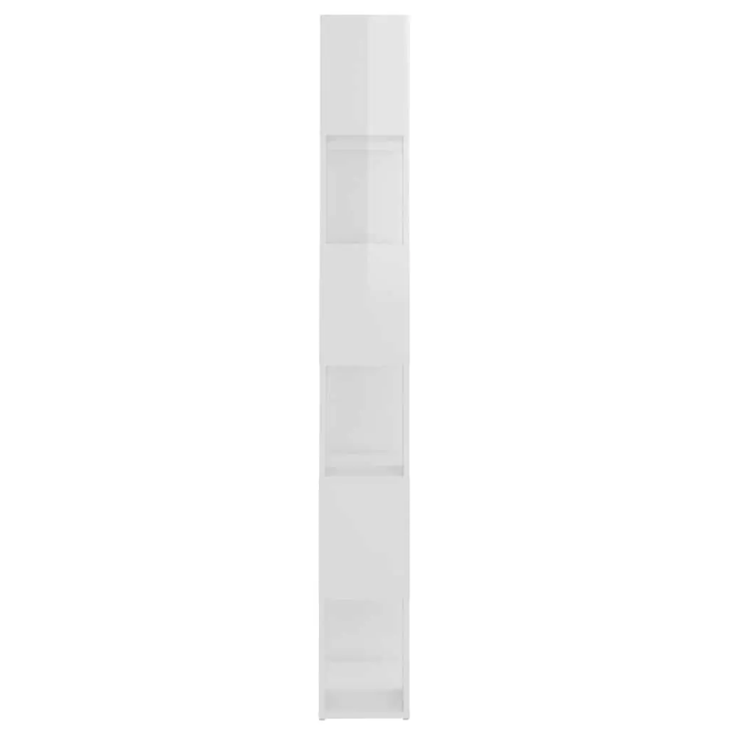 White Book Cabinet Room Divider with Storage