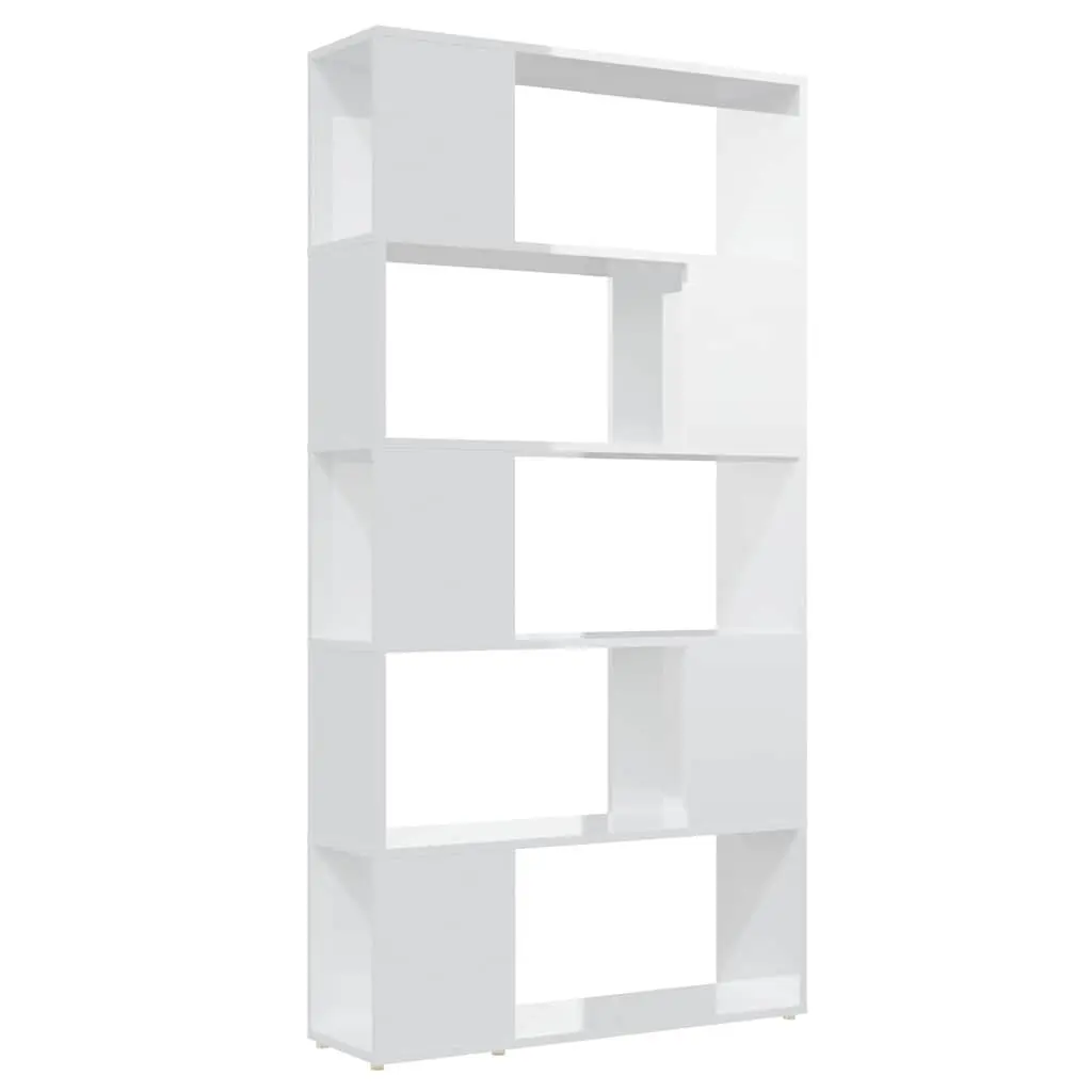 Book Cabinet Room Divider Storage 80x24x155 cm White Engineered Wood