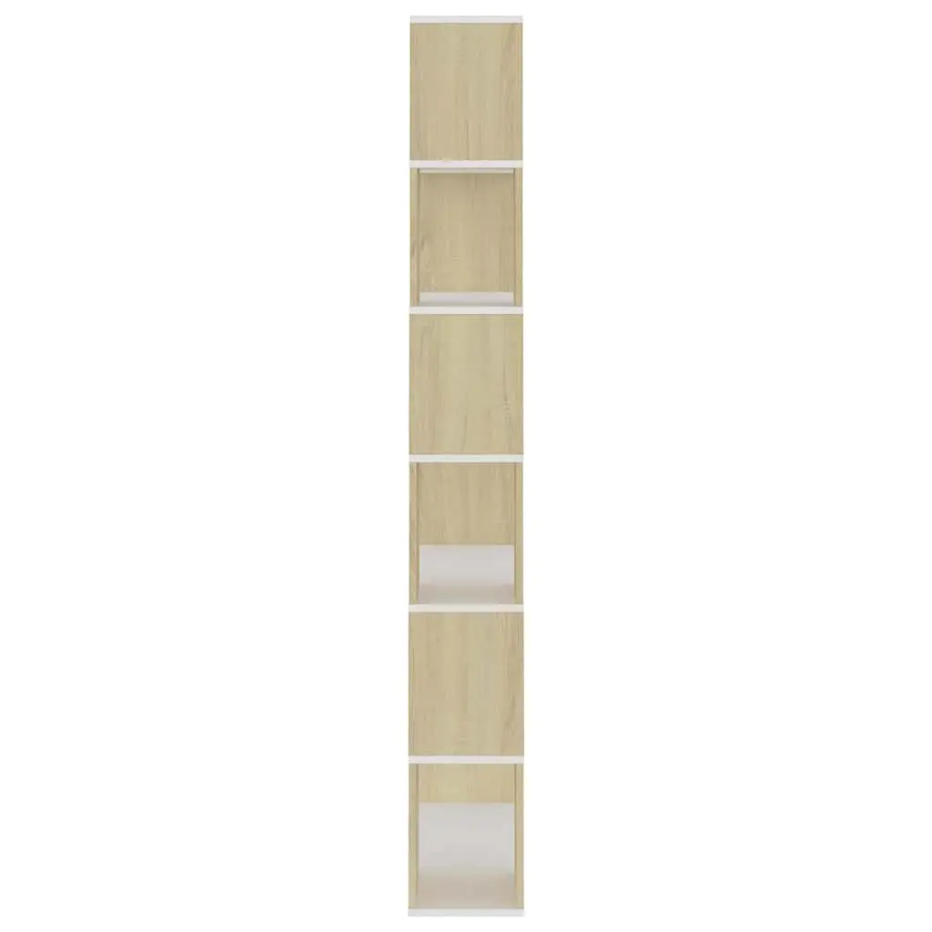 Book Cabinet Room Divider Storage Organiser 6 Compartment 80W x 24D x 186H cm Beige