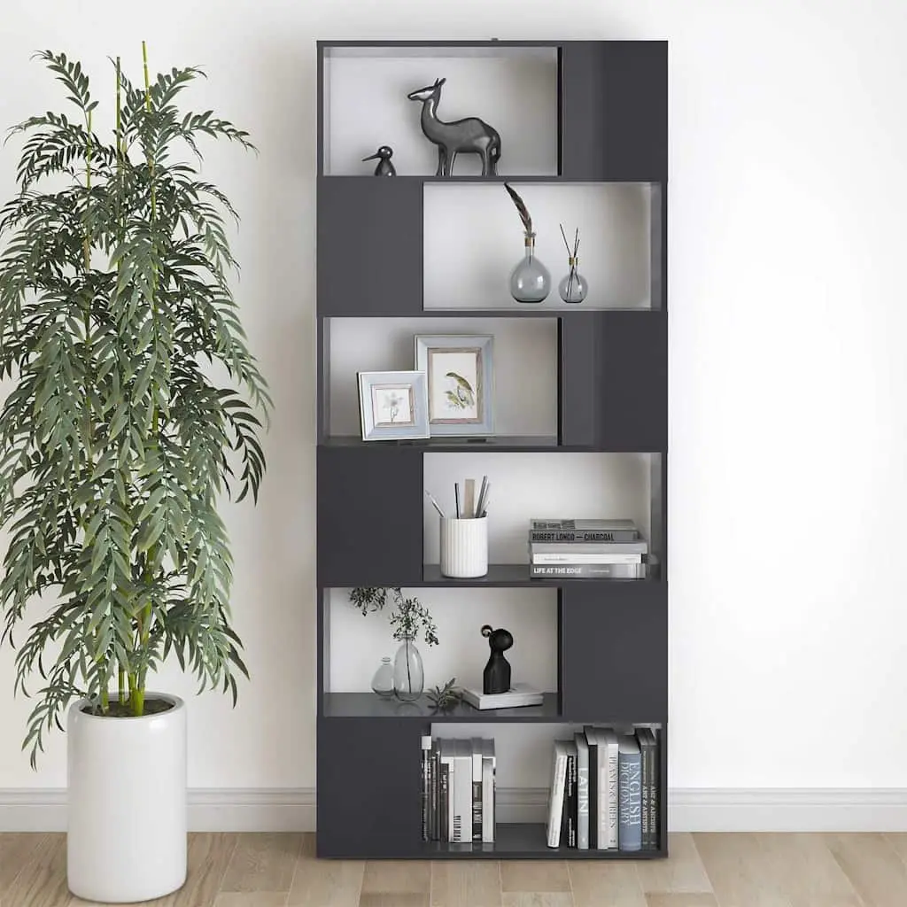 Grey Book Cabinet with Room Divider Function