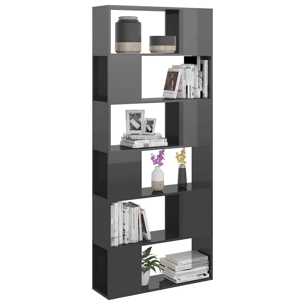 Grey Book Cabinet with Room Divider Function