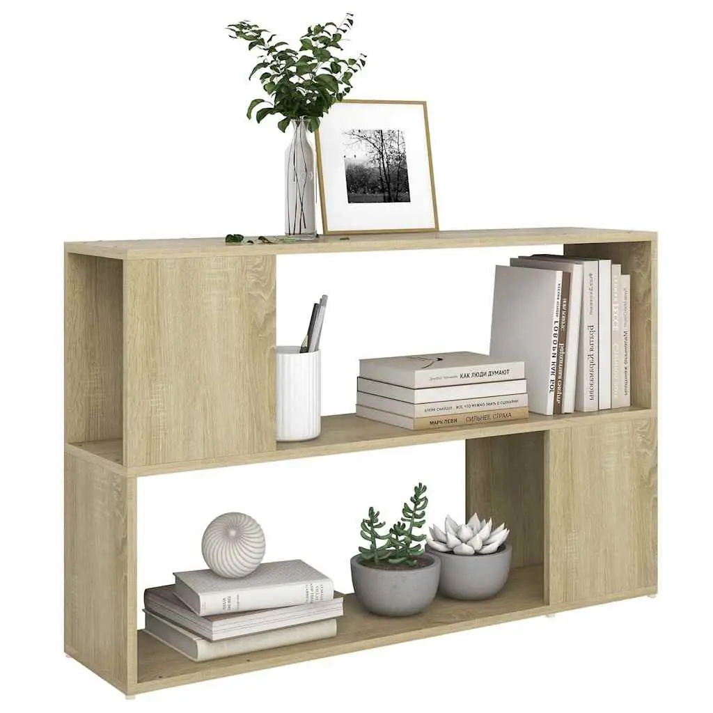 Book Cabinet Open Shelving Storage Unit 100 x 24 x 63 cm Brown Engineered Wood