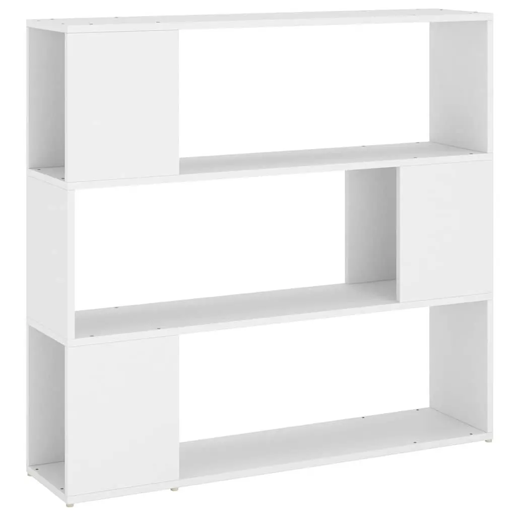 Bookshelf Room Divider Storage Organiser 3 Compartments White