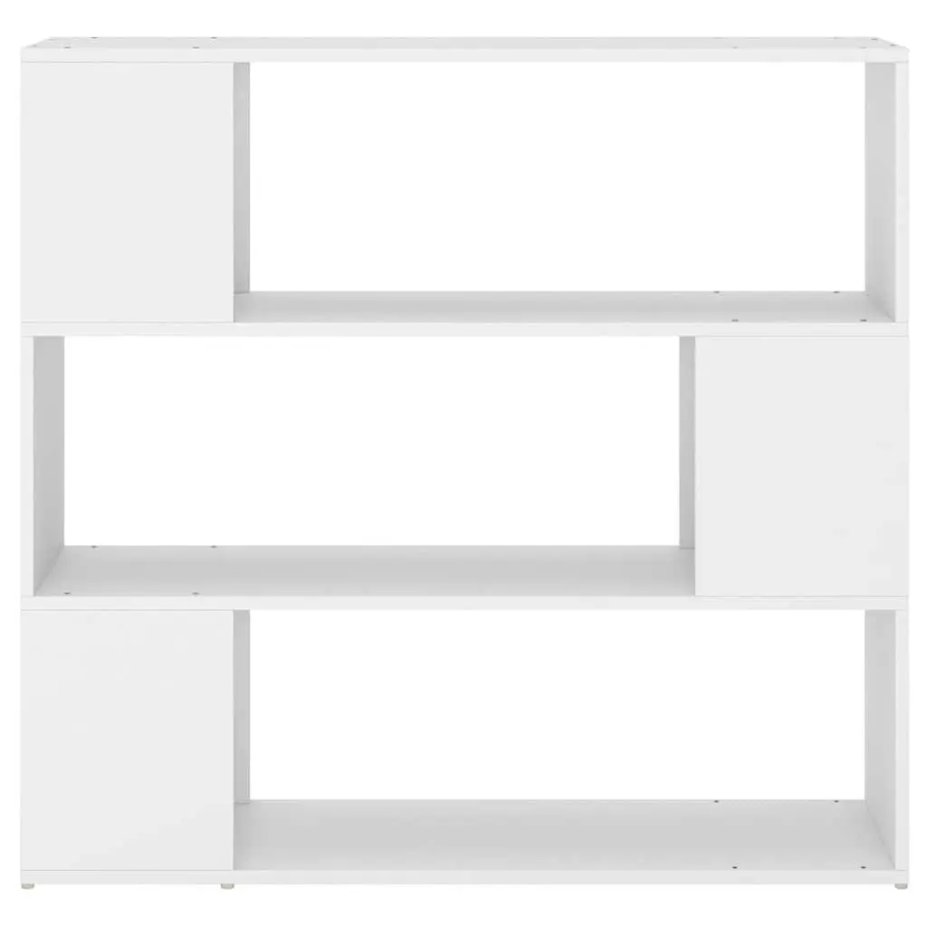 Bookshelf Room Divider Storage Organiser 3 Compartments White