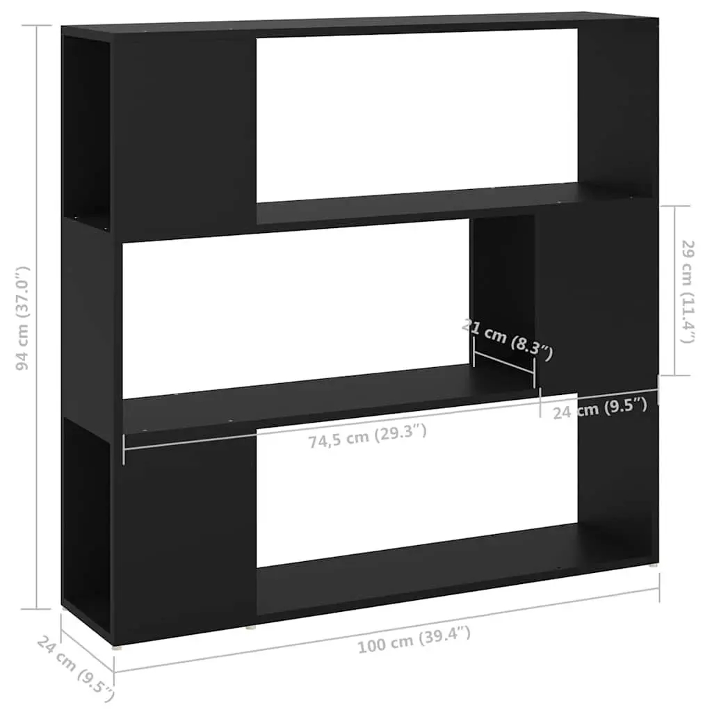 Black Book Cabinet with Ample Storage Space