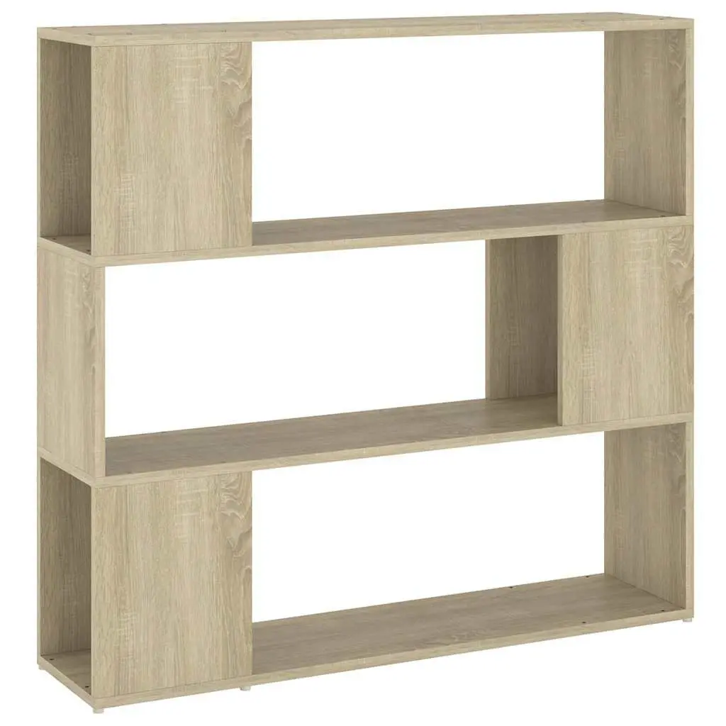 Book Cabinet Room Divider Brown Shelving Unit Storage Organizer 100x24x94cm