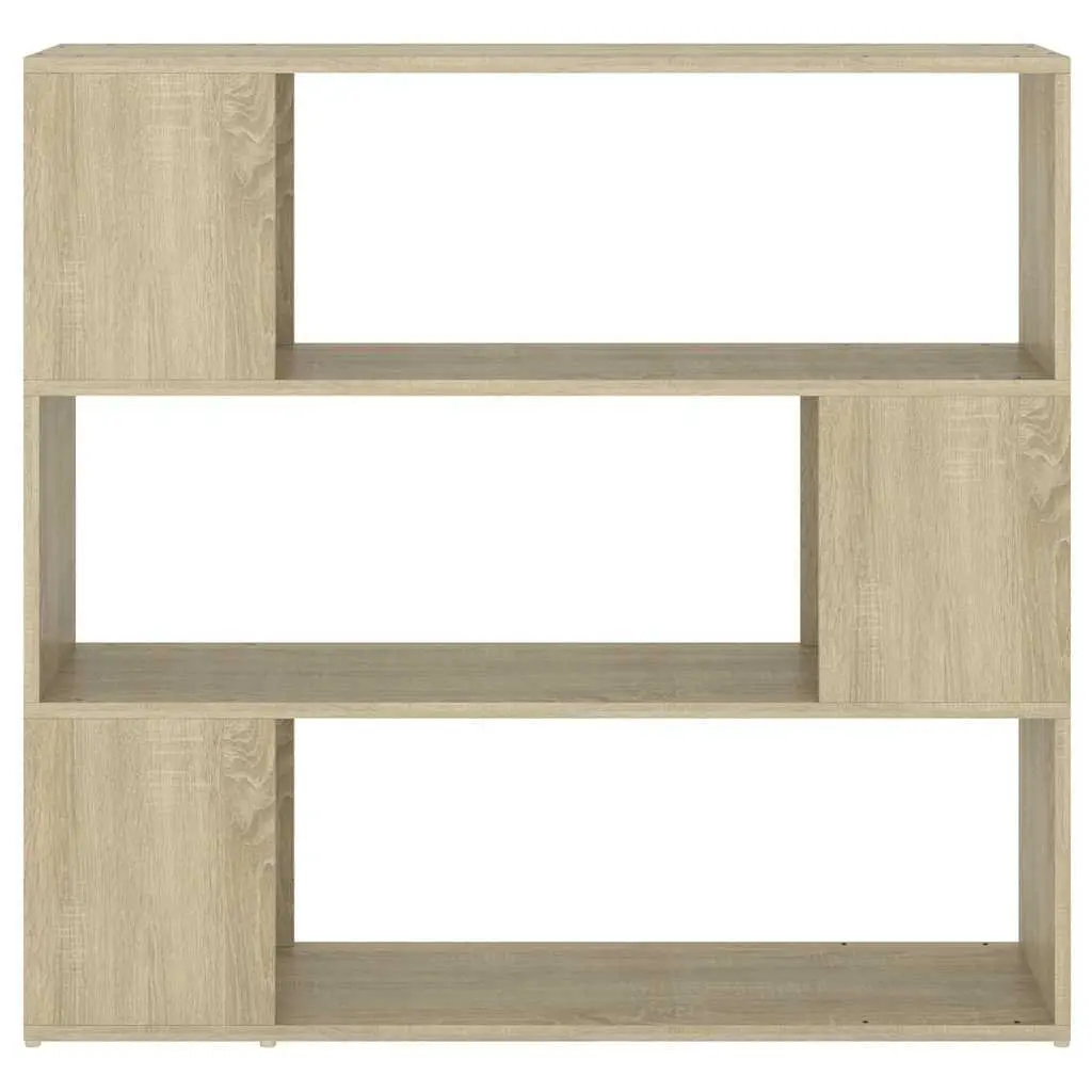Book Cabinet Room Divider Brown Shelving Unit Storage Organizer 100x24x94cm