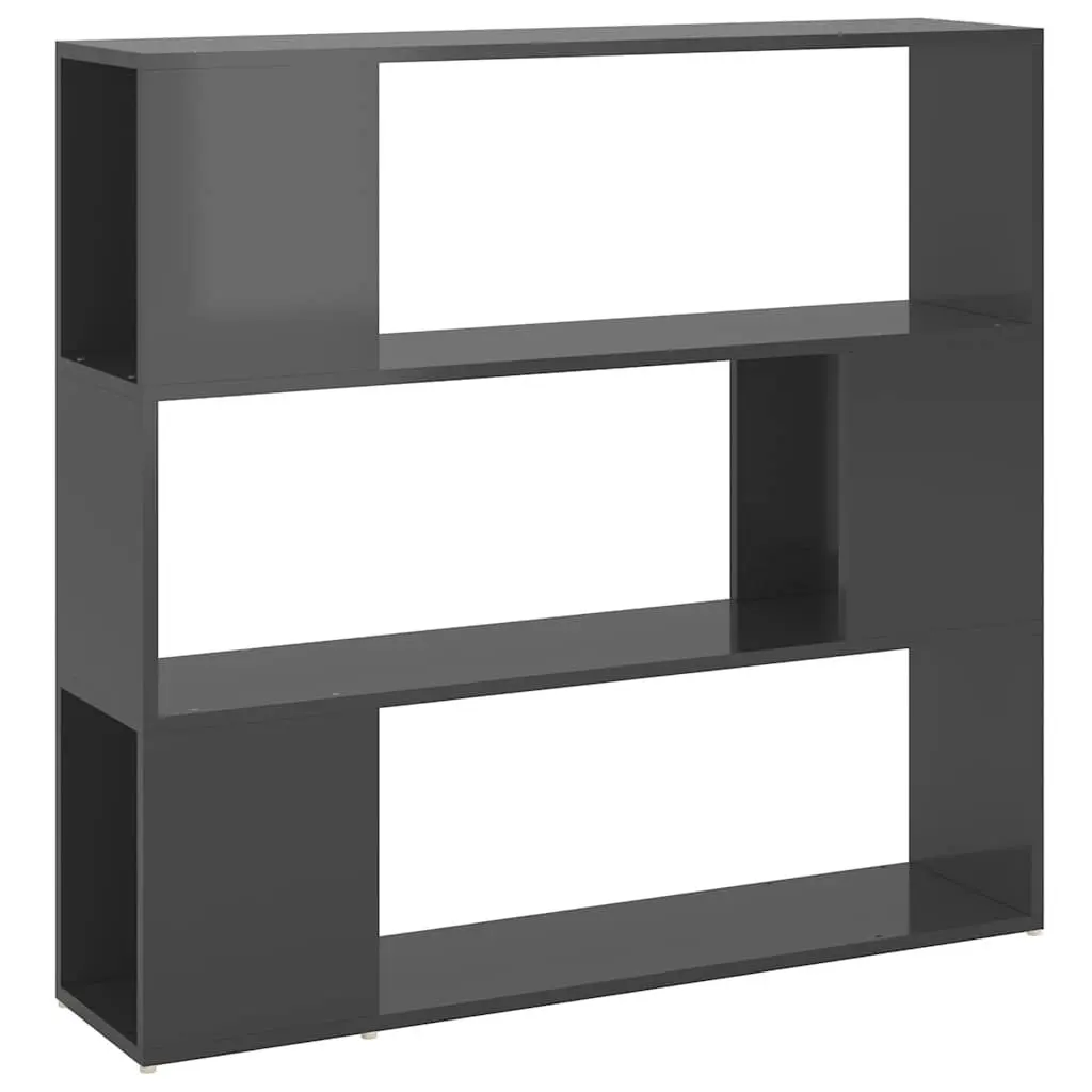 Grey High Gloss Book Cabinet Room Divider