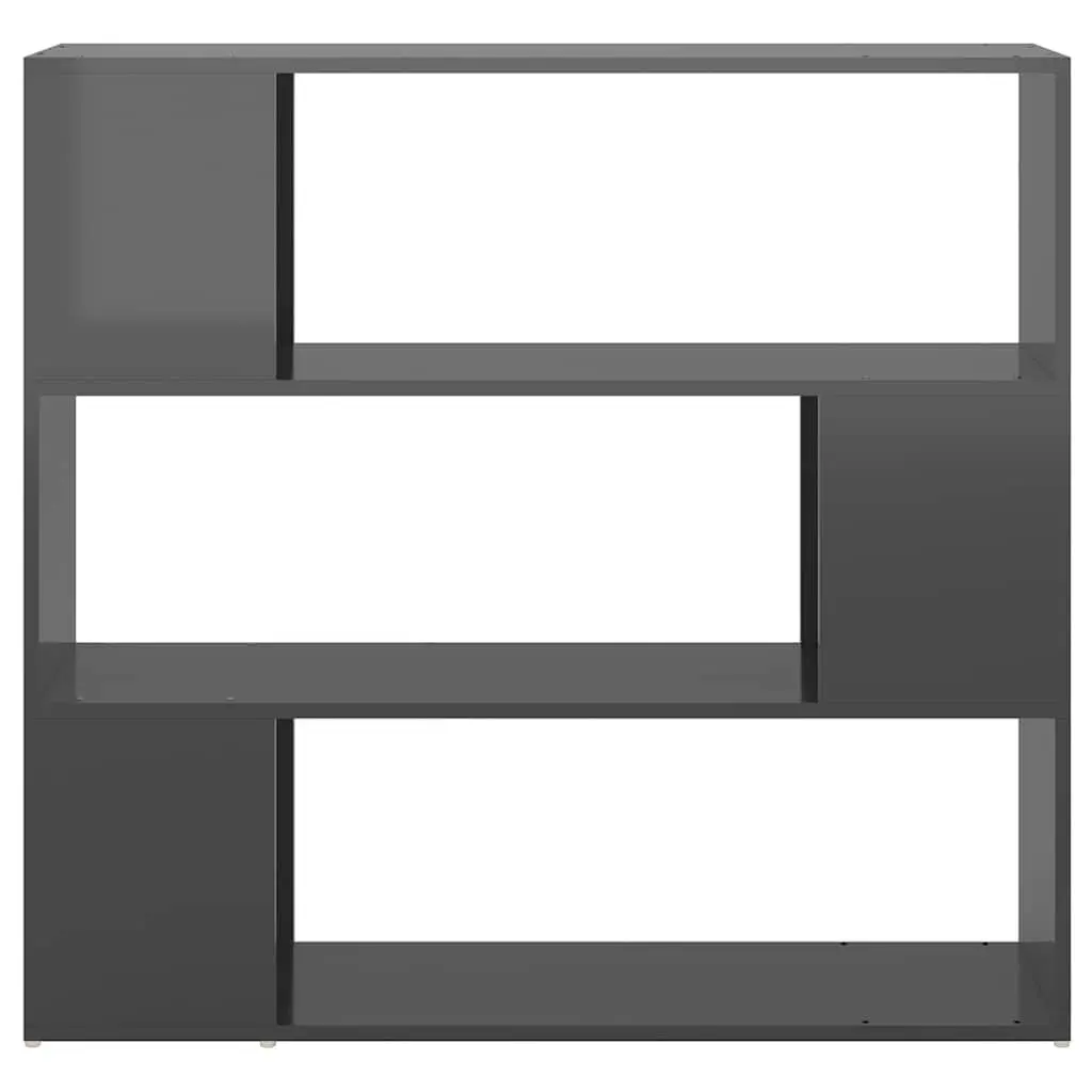 Grey High Gloss Book Cabinet Room Divider