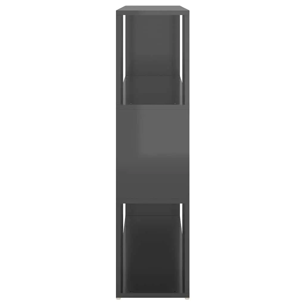 Grey High Gloss Book Cabinet Room Divider