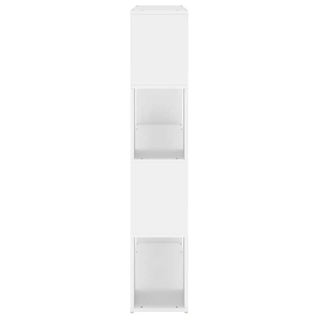 Book Cabinet Room Divider Storage Organizer 4 Compartments White