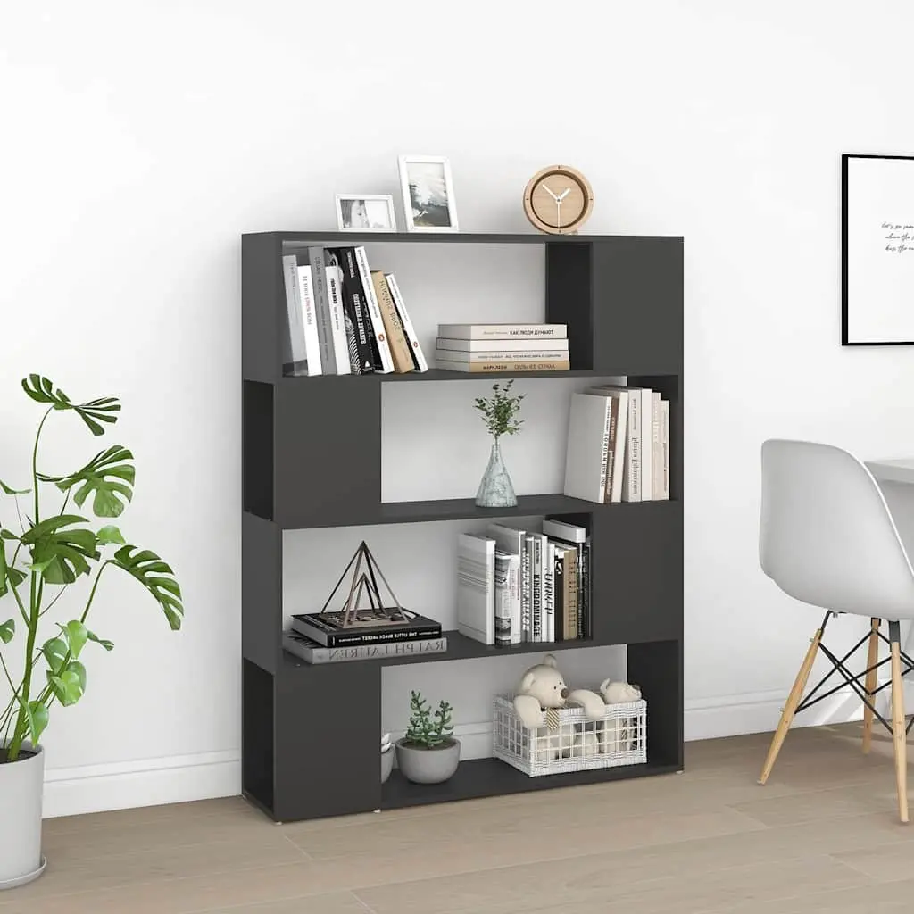 Grey Book Cabinet Room Divider with Ample Storage