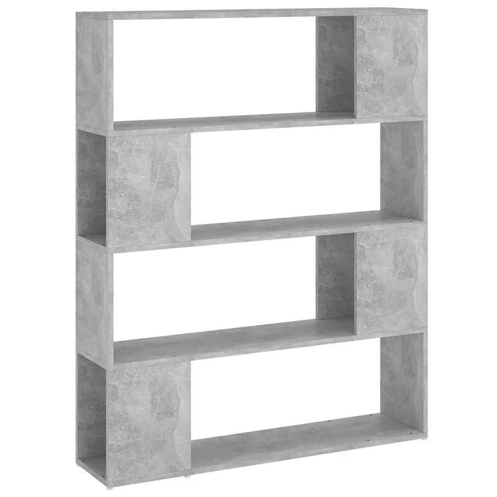 Bookcase Room Divider Storage Shelf 100x24x124 cm Grey