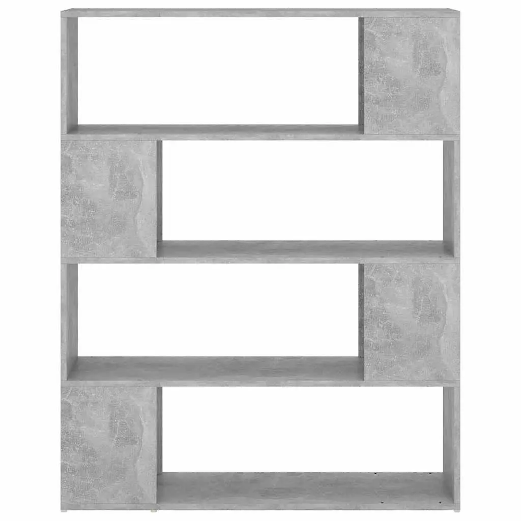 Bookcase Room Divider Storage Shelf 100x24x124 cm Grey