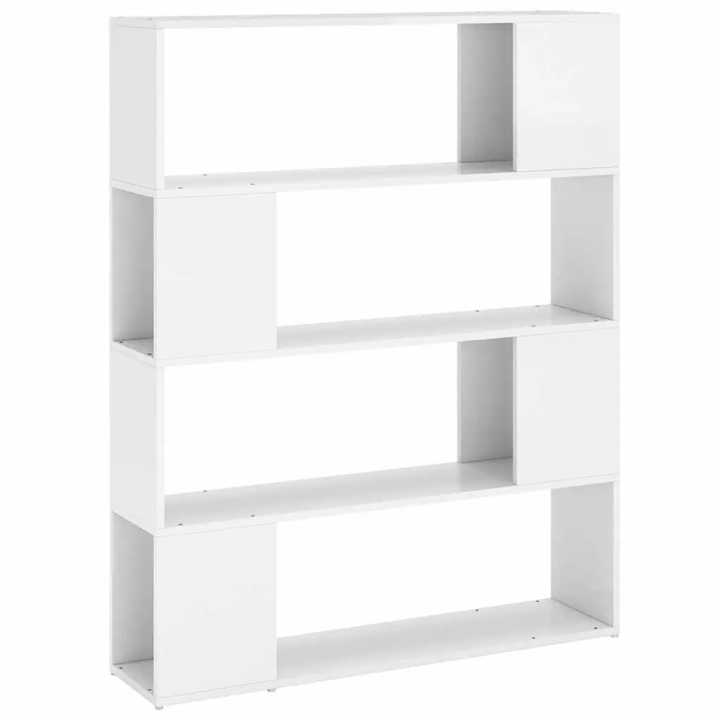 White Book Cabinet Room Divider with Ample Storage