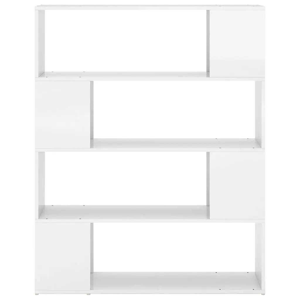 White Book Cabinet Room Divider with Ample Storage