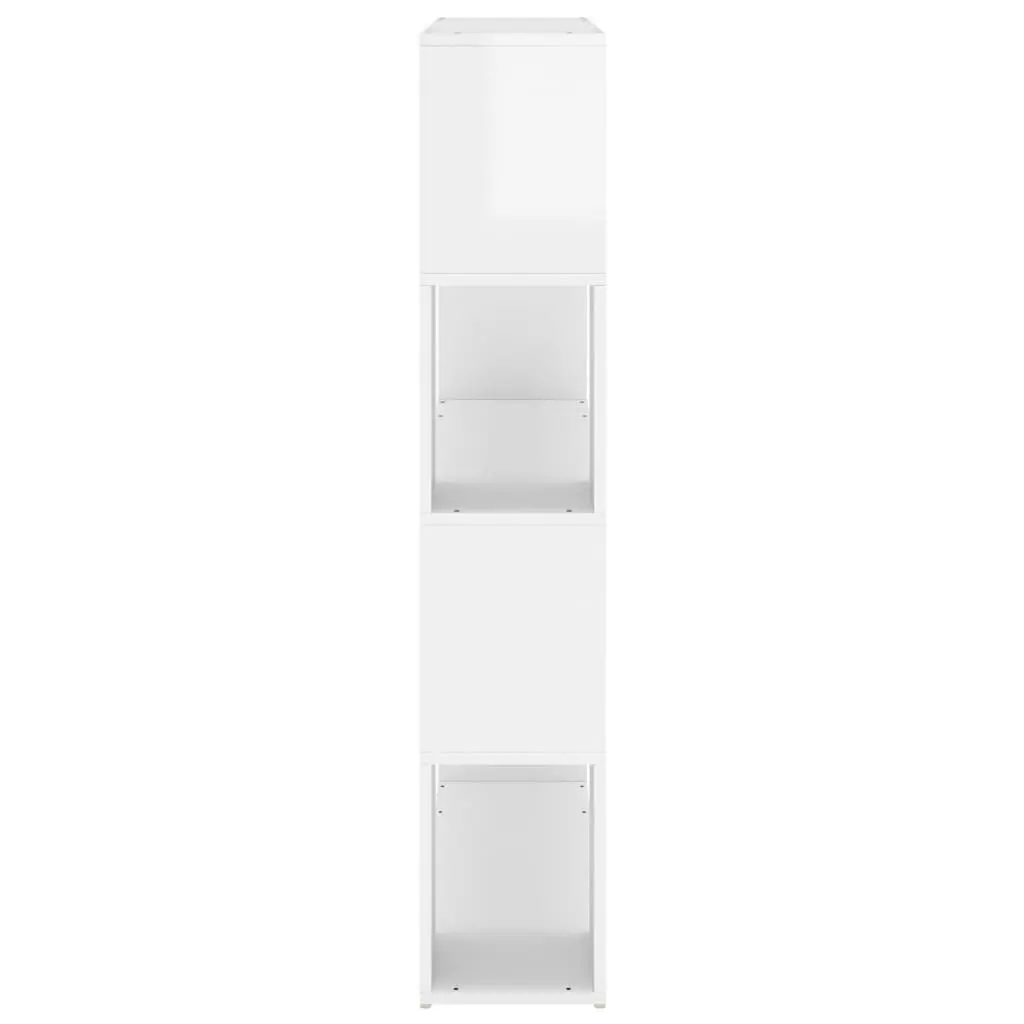 White Book Cabinet Room Divider with Ample Storage