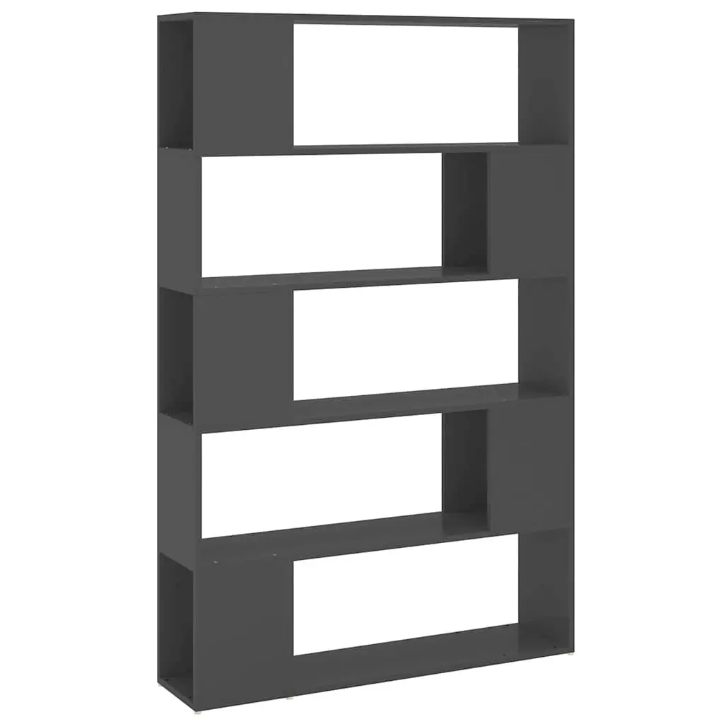 Book Cabinet Room Divider Shelving Unit Storage Organiser Grey 100x24x155cm