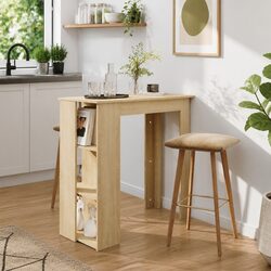 Practical Bar Table with Shelves: Stylish & Functional
